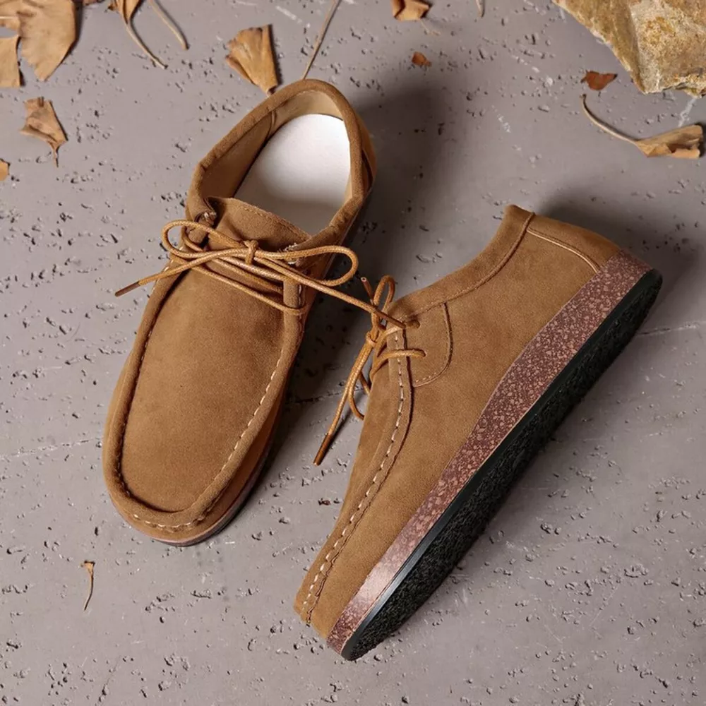 Round Toe Lace Up Loafers, image 4