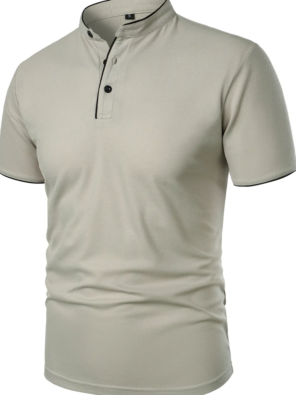 Men's Full Size Short Sleeve Contrast Trim Polo Plus Size, image 23