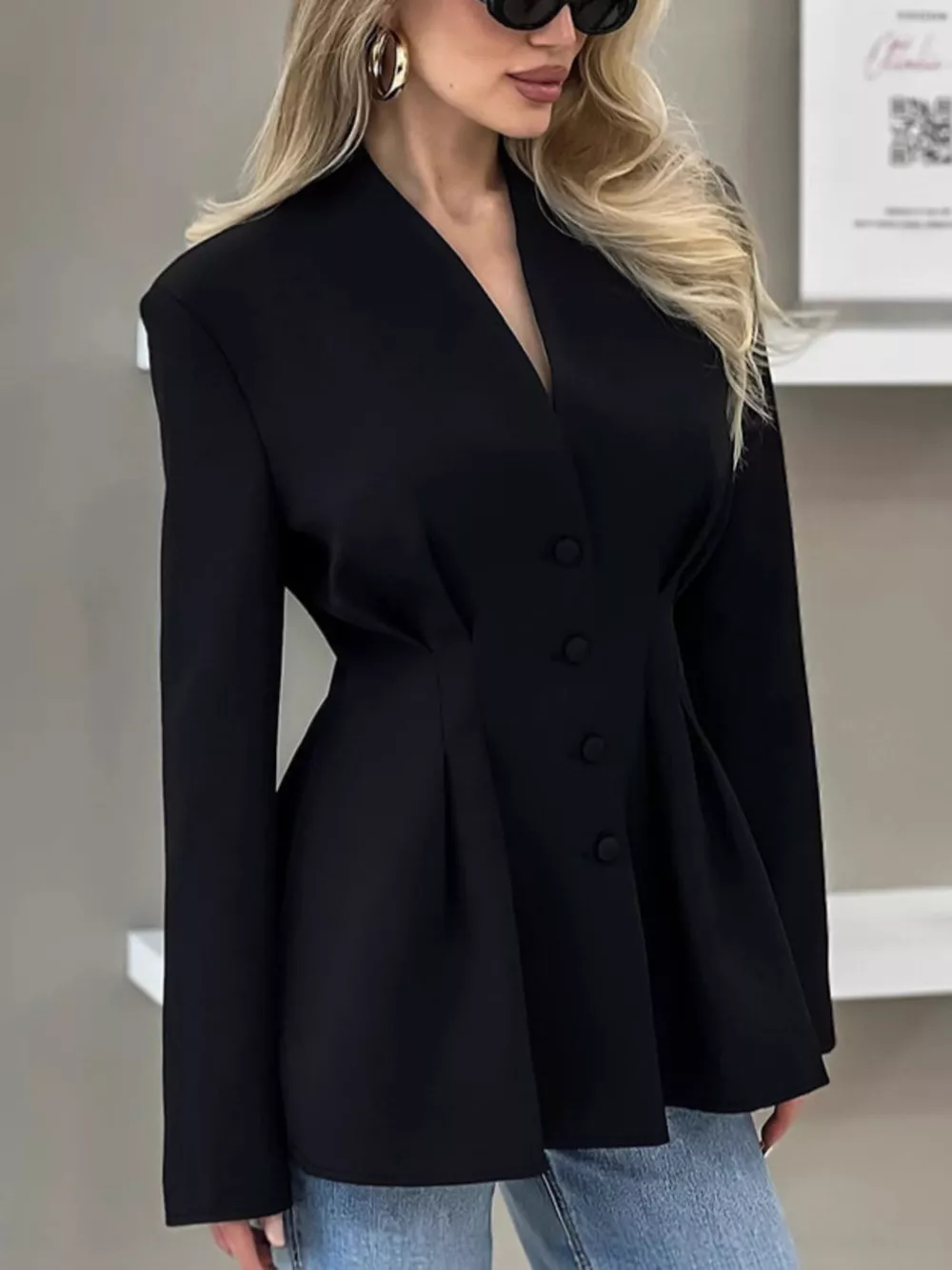 Fitted Button-Down Jacket, image 4
