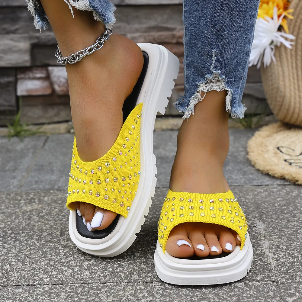 Rhinestone Open Toe Sandals, image 11