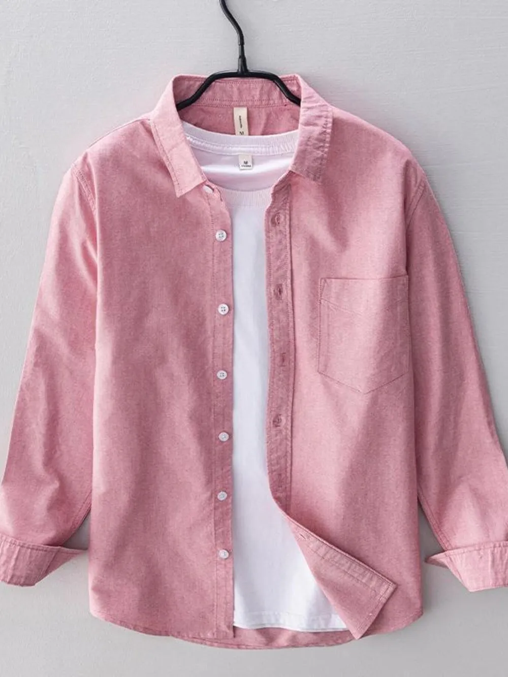 Men's Plus Size Long Sleeve Button Up Shirt, image 7