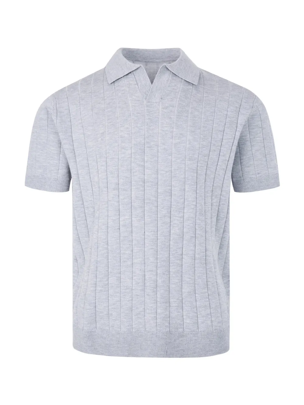 Men's Textured Knit Polo Shirt, image 2