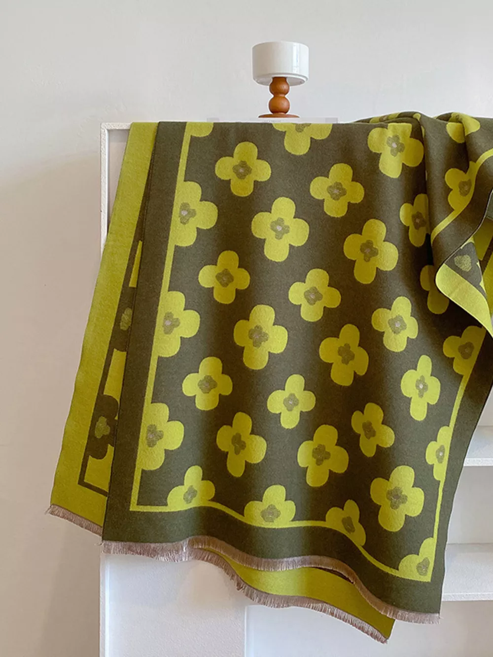 Floral Print Raw Hen Scarf, image 9