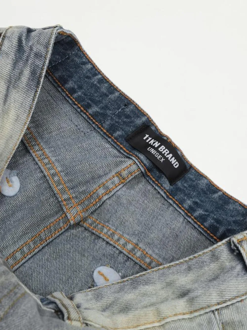Men's Vintage Washed Gradient Distressed Flare Jeans, image 8