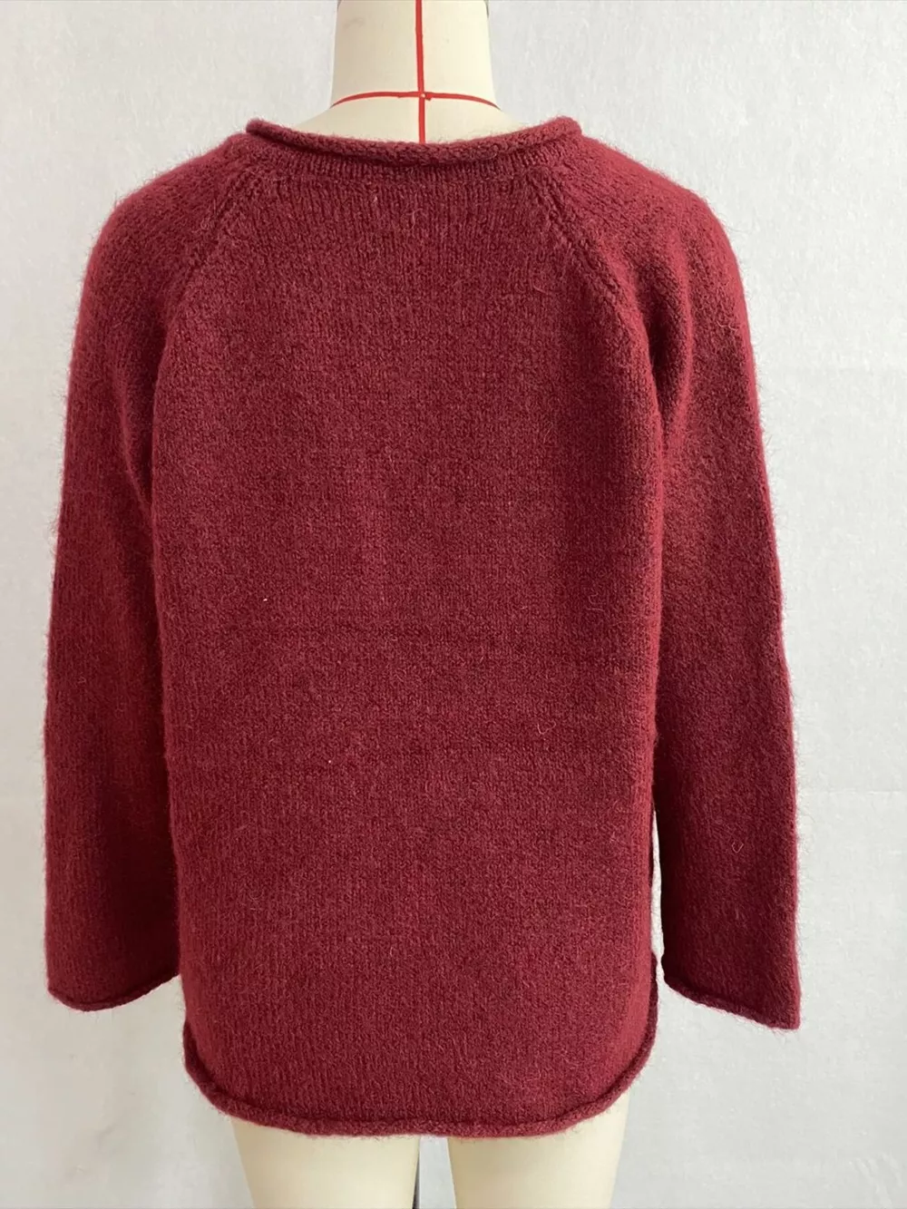 Chic V-Neck Sweater with Polka Dot Ribbon Tie, image 20
