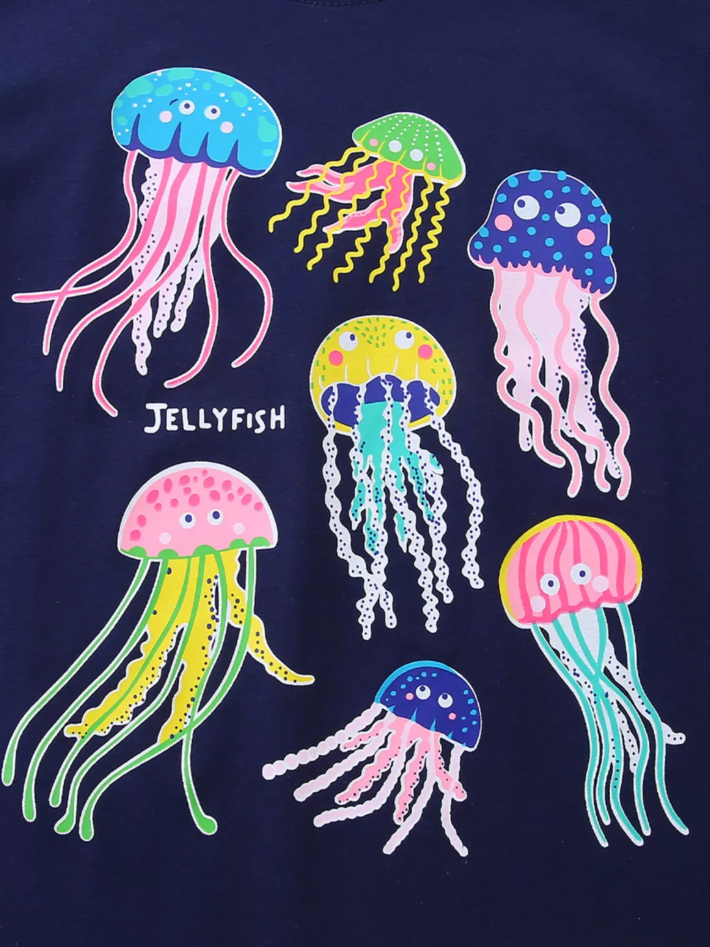 Children's Colorful Jellyfish Graphic Short Sleeve T-Shirt, image 3