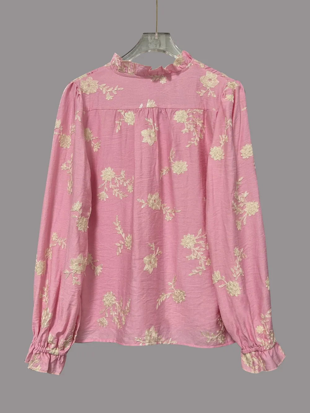 Flower Button Up Long Sleeve Shirt, image 6