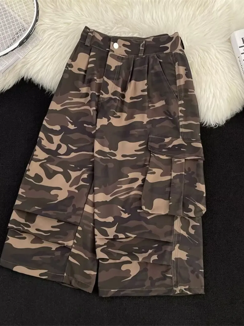 Men's Camouflage Cargo Shorts with Multiple Pockets, image 3