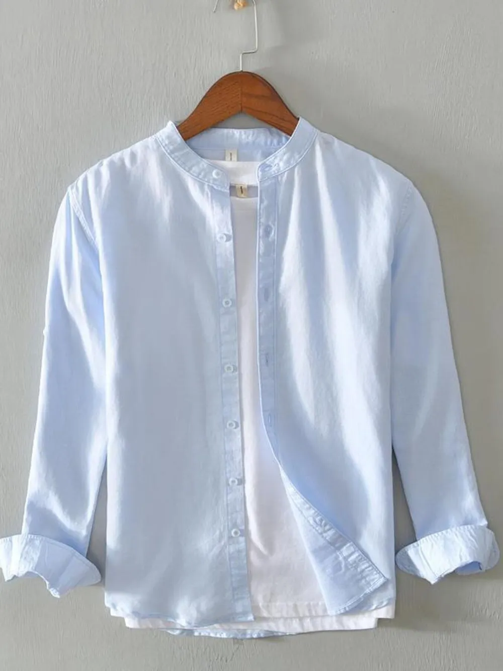Men's Full Size Button Up Long Sleeve Shirt Plus Size, image 5