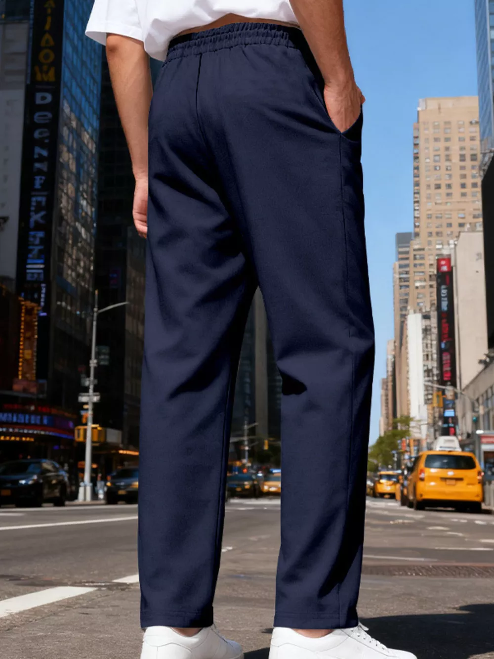 Men's Full Size Drawstring Straight Leg Pants Plus Size, image 6