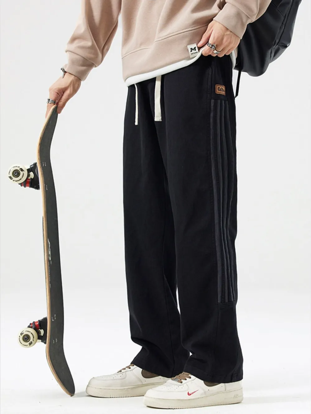 Men's Full Size Drawstring Wide Leg Pants Plus Size