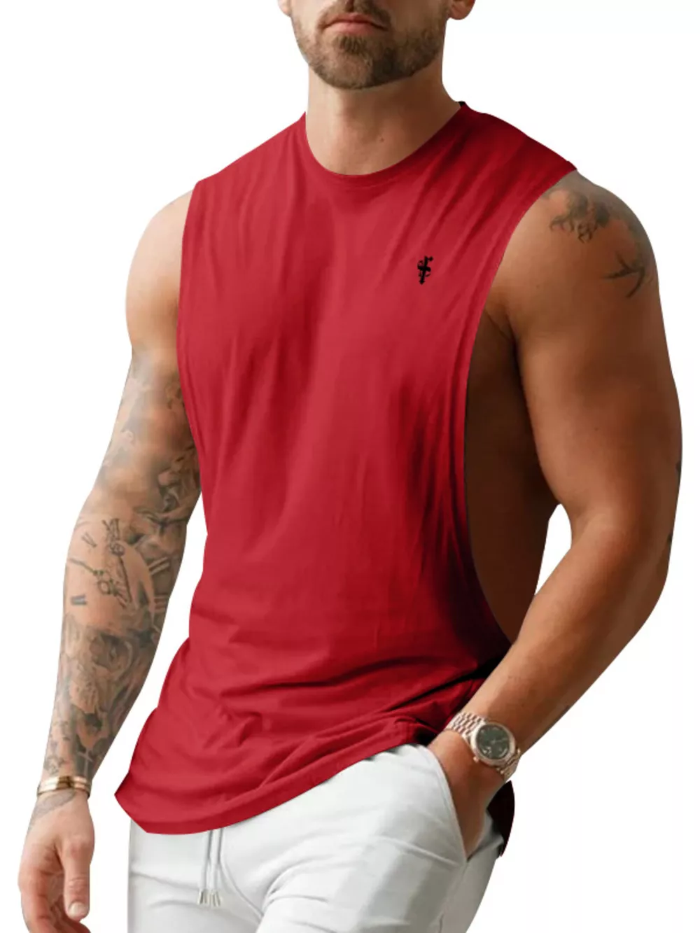 Men's Full Size Round Neck Tank Top Plus Size, image 16