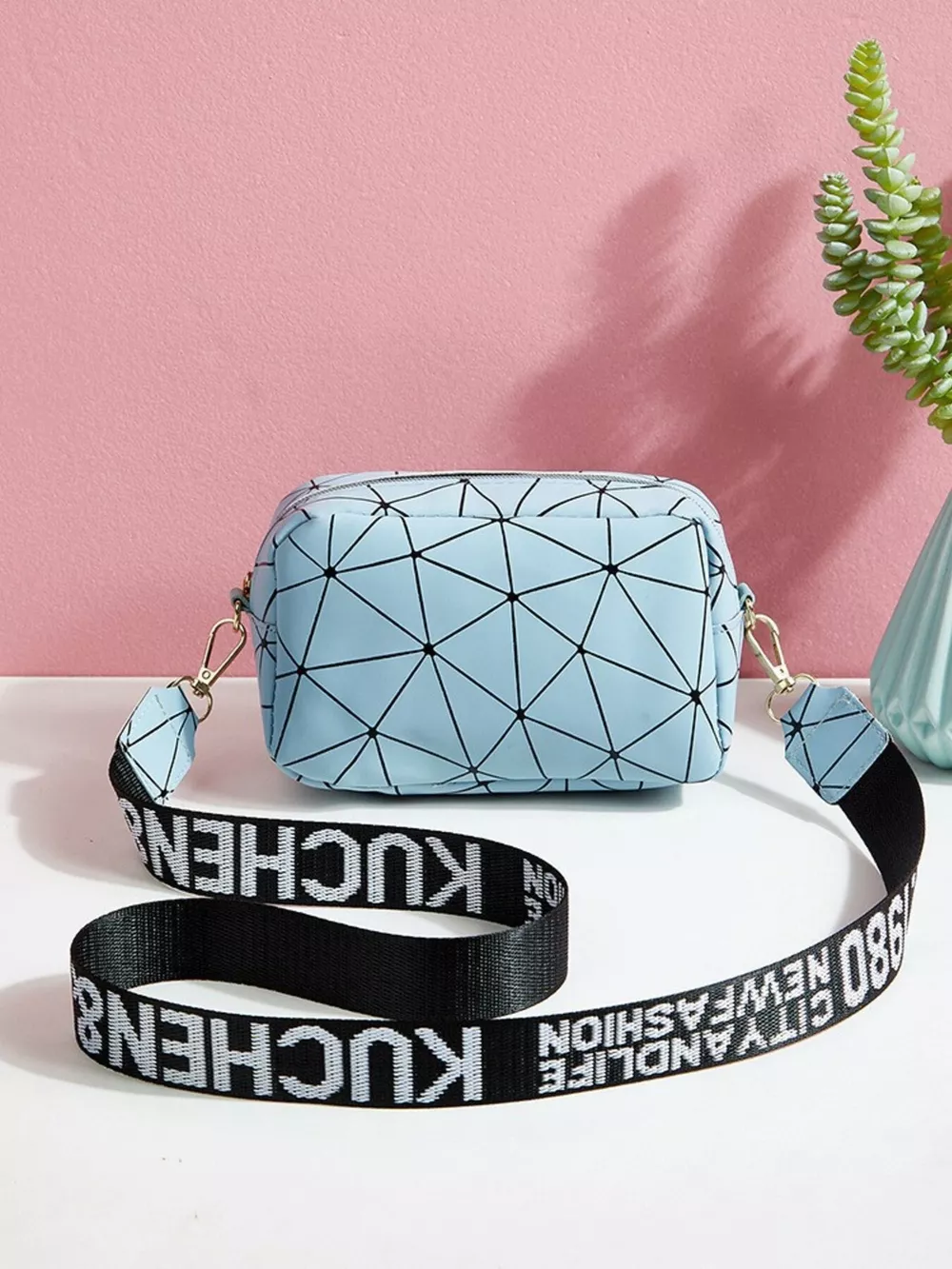 Geometric Pattern Crossbody Bag, image 2