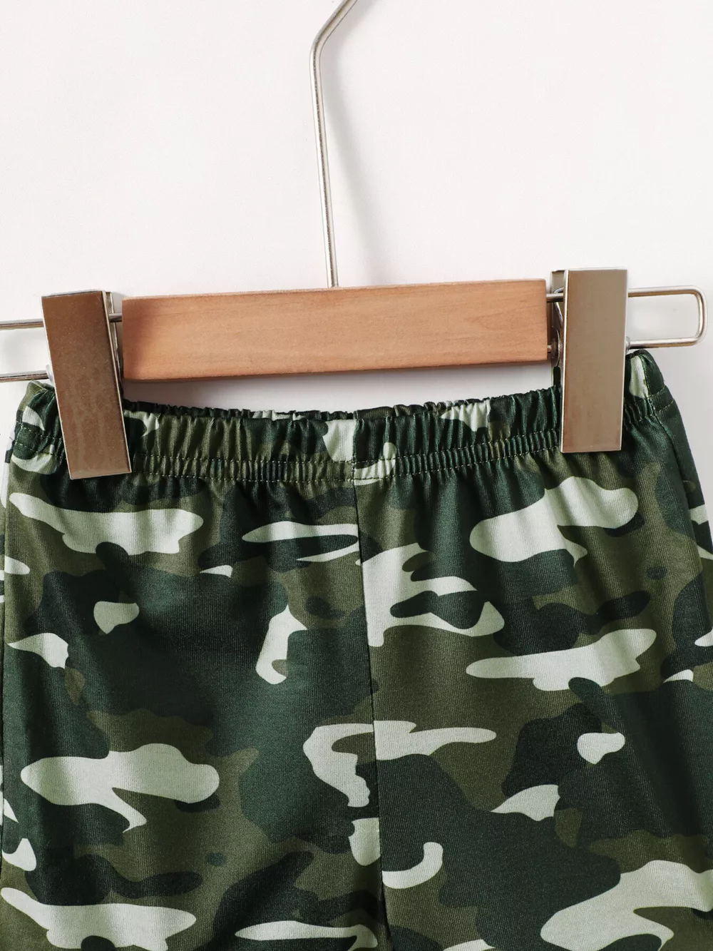 Children's Dinosaur Round Neck Tee and Camo Shorts Set, image 6