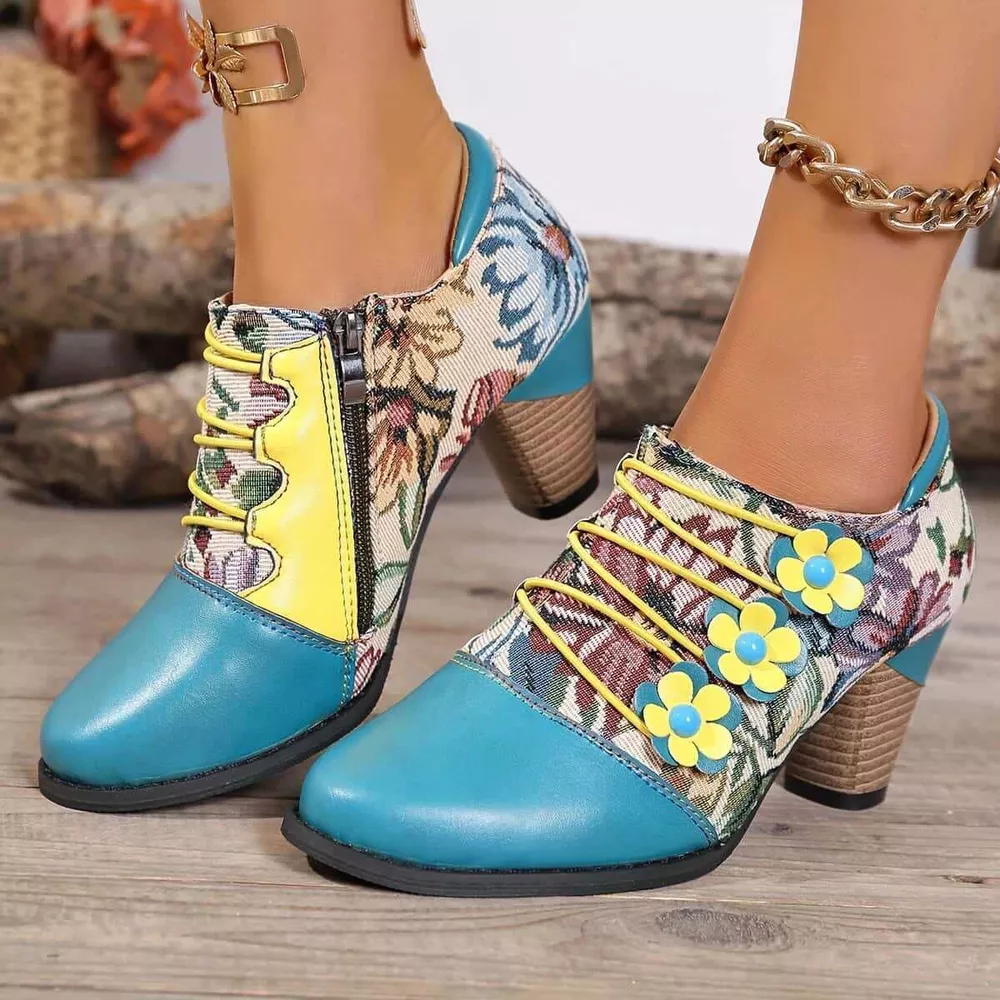 Lace-Up Block Heel Ankle Boots, image 7