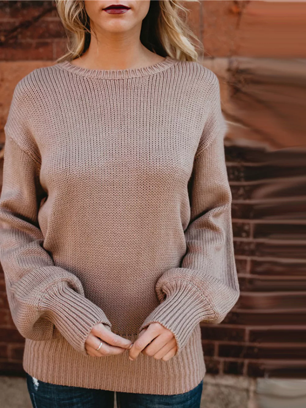 Tied Back Long Sleeve Sweater, image 5