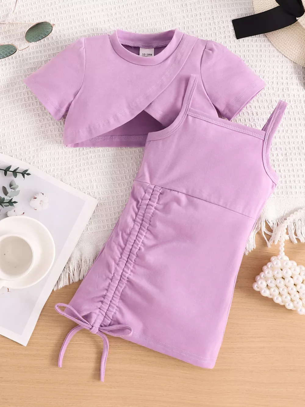 Children's Crop Top & Ruched Dress Set, image 15