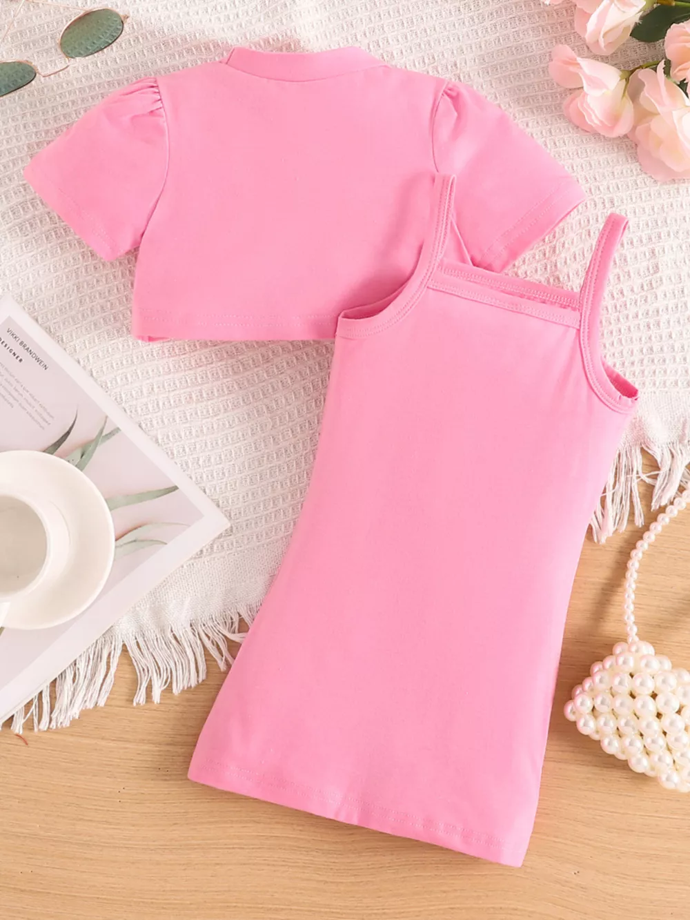 Children's Crop Top & Ruched Dress Set, image 7