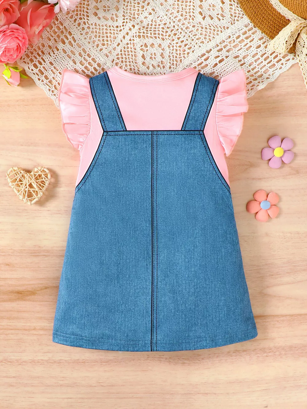 Children's Ruffle Sleeve Round Neck Dress, image 5