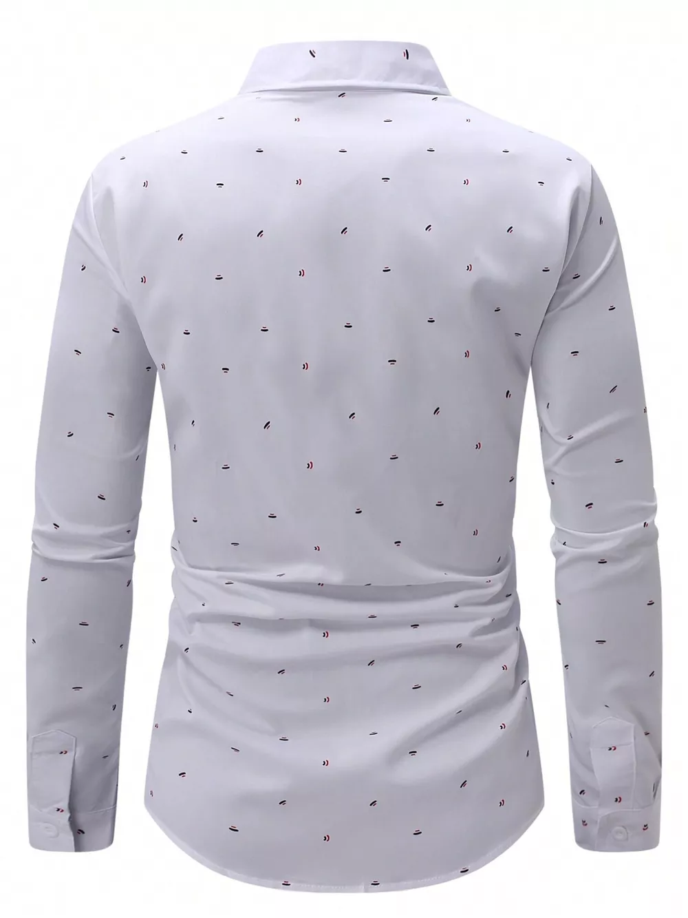 Men's Slim Fit Printed Long Sleeve Shirt, image 3