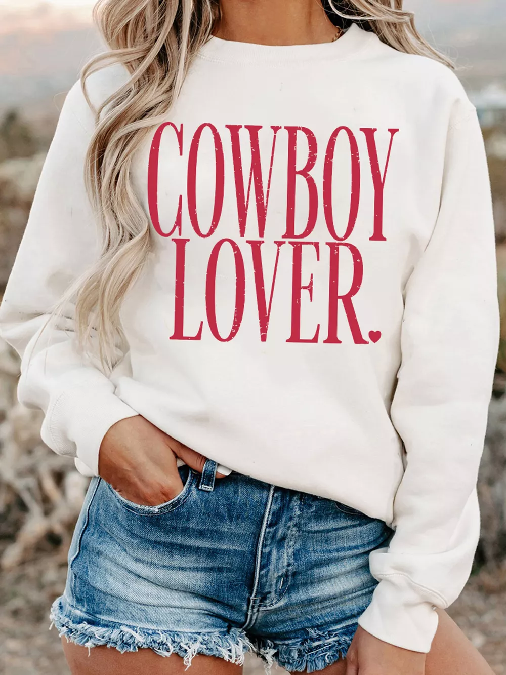 Cowboy Lover Graphic Crewneck Sweatshirt