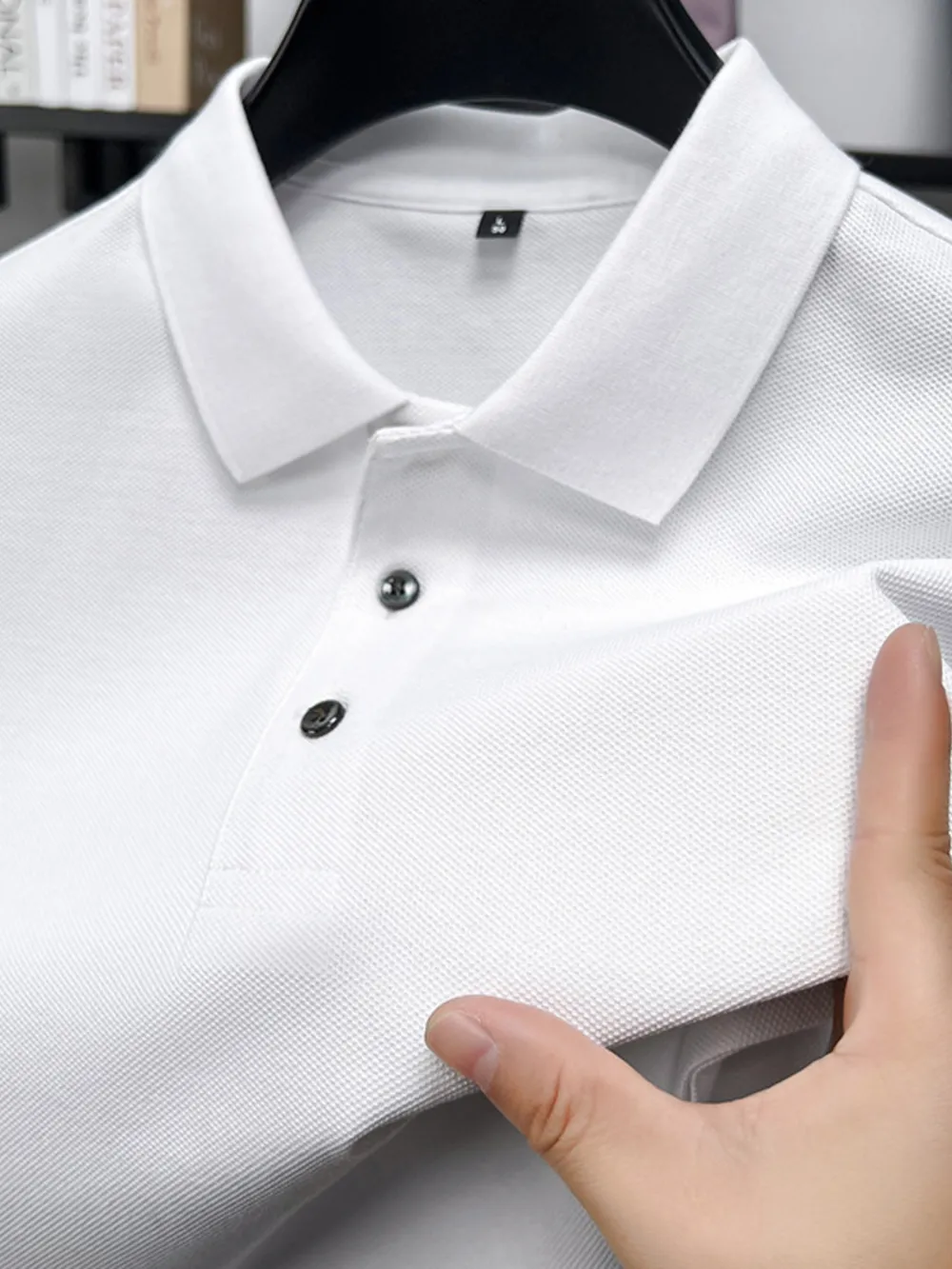 Men's Full Size Button Detail Short Sleeve Polo Plus Size, image 10