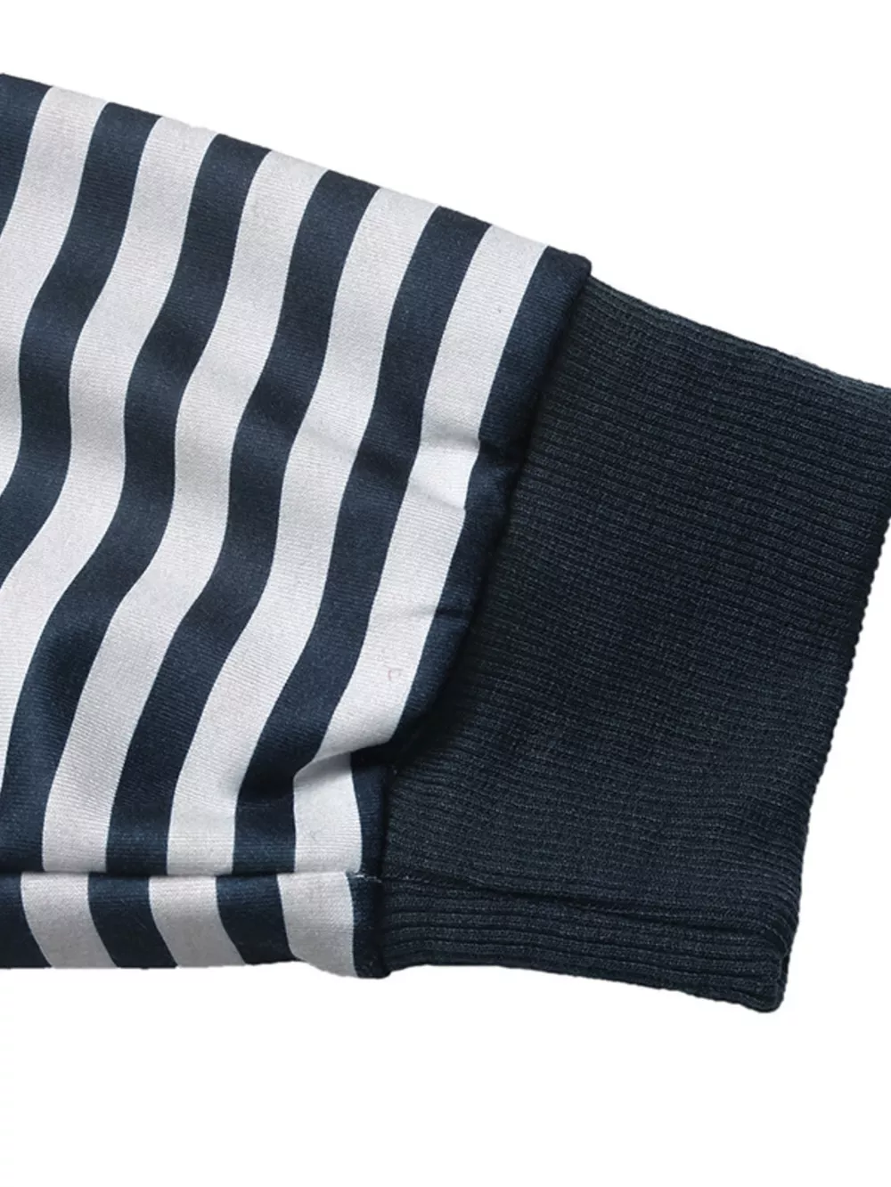 Striped Off-Shoulder Ribbon Accent Sweatshirt, image 8
