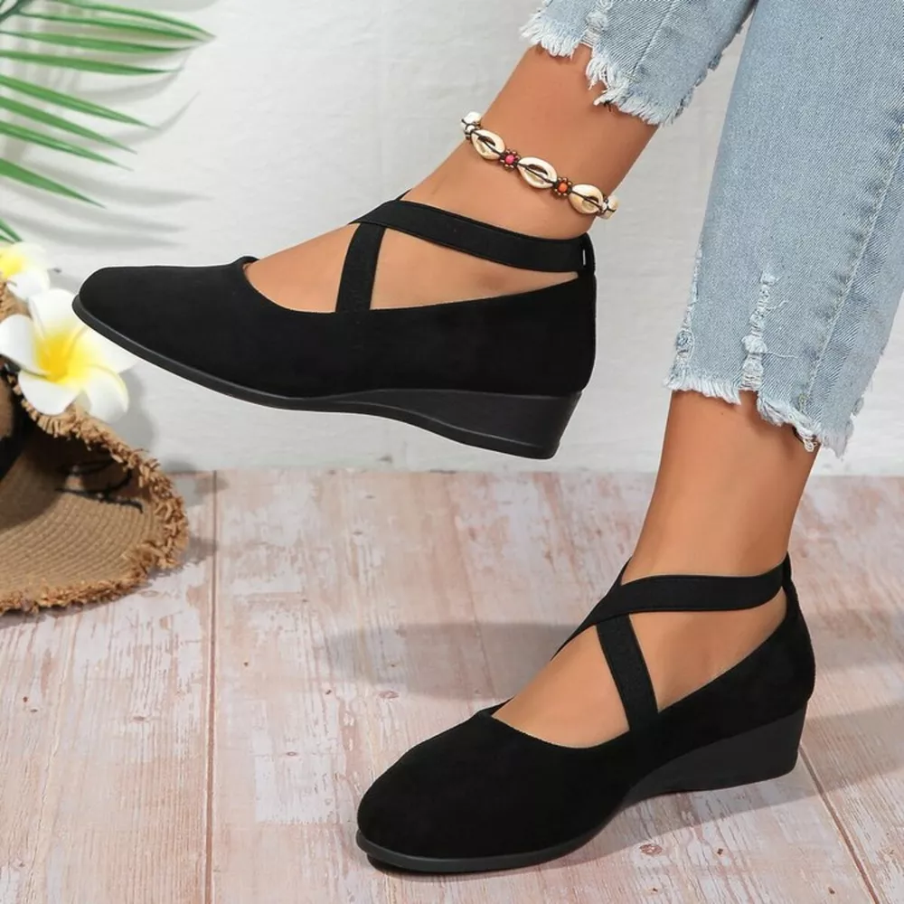 Round Toe Wedge Loafers, image 10