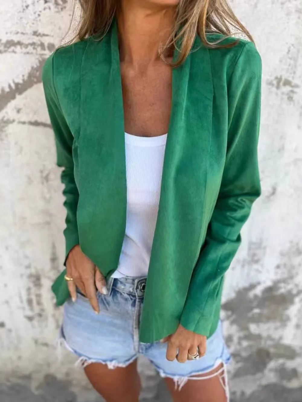 Full Size Open Front Casual Cardigan Plus Size, image 22