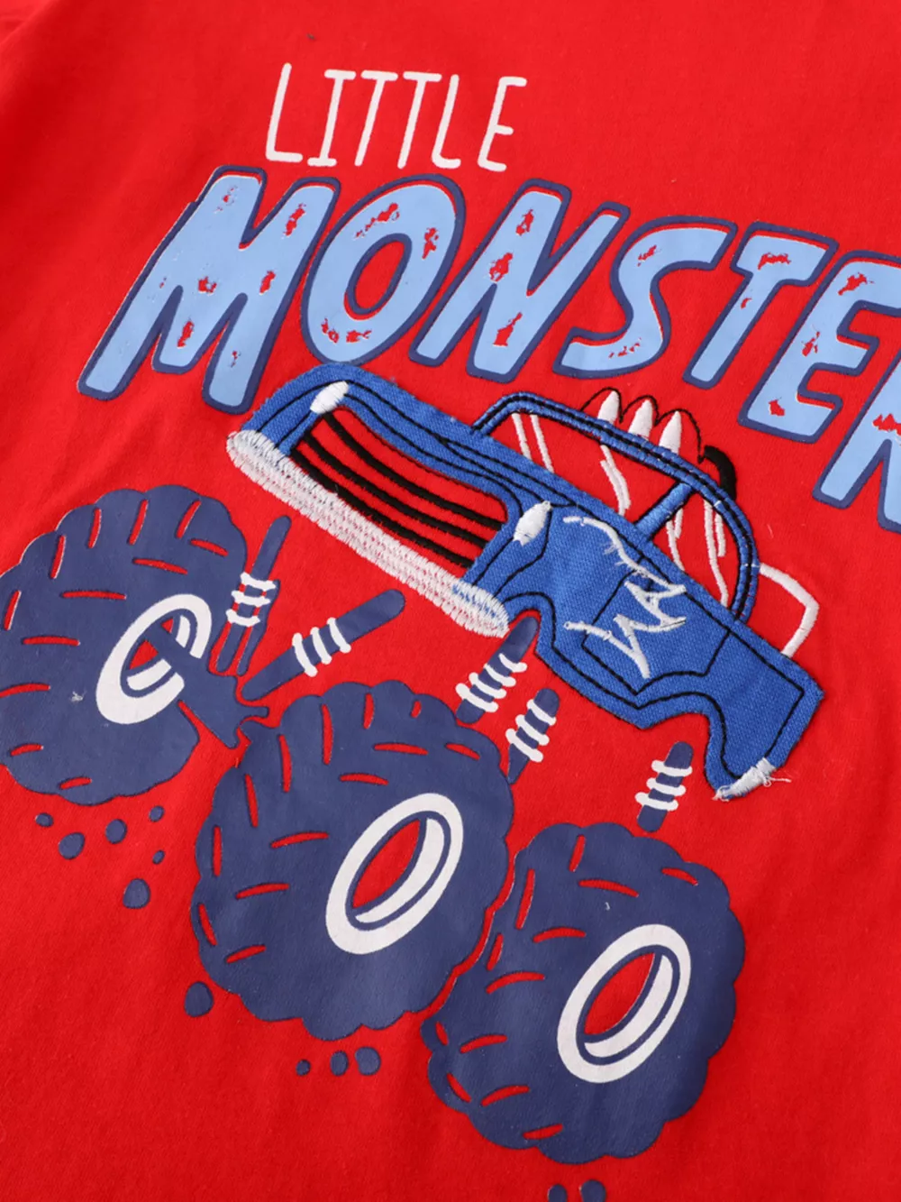 Children's Monster Truck Round Neck Tee and Shorts Set, image 4