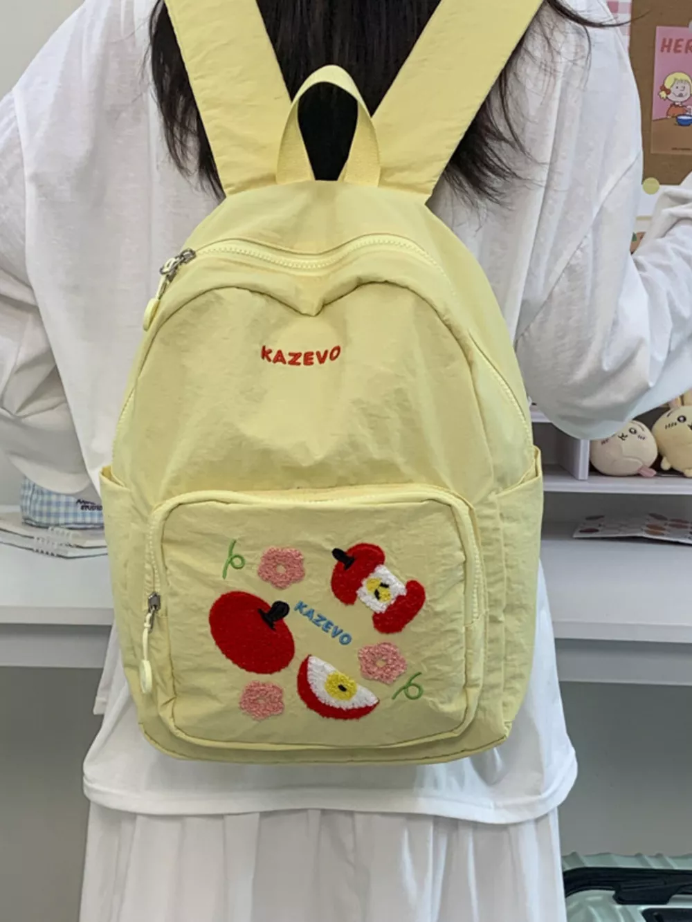 Embroidered Lightweight Backpack Bag, image 4
