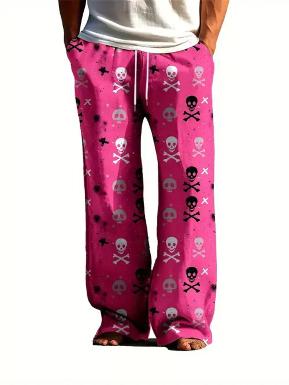 Men's Full Size Printed Loose Fit Pants Plus Size, image 2