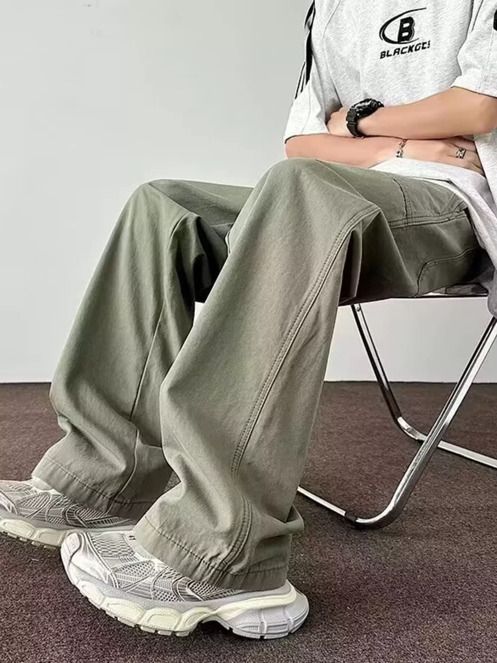 Men's Loose Fit Cargo Pants, image 4