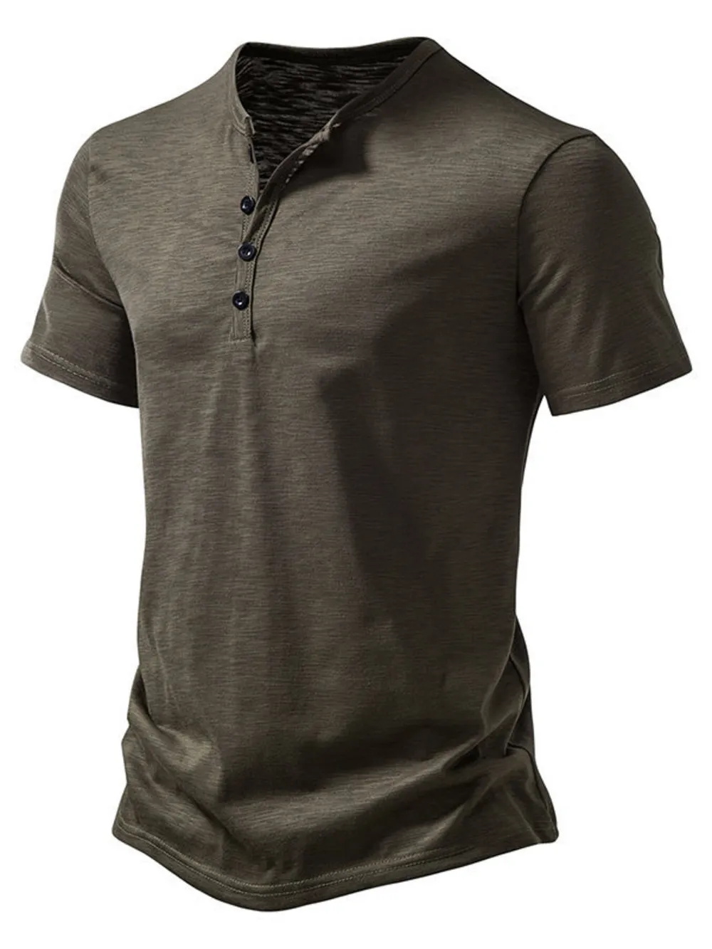 Men's Button Detail Short Sleeve Top, image 7