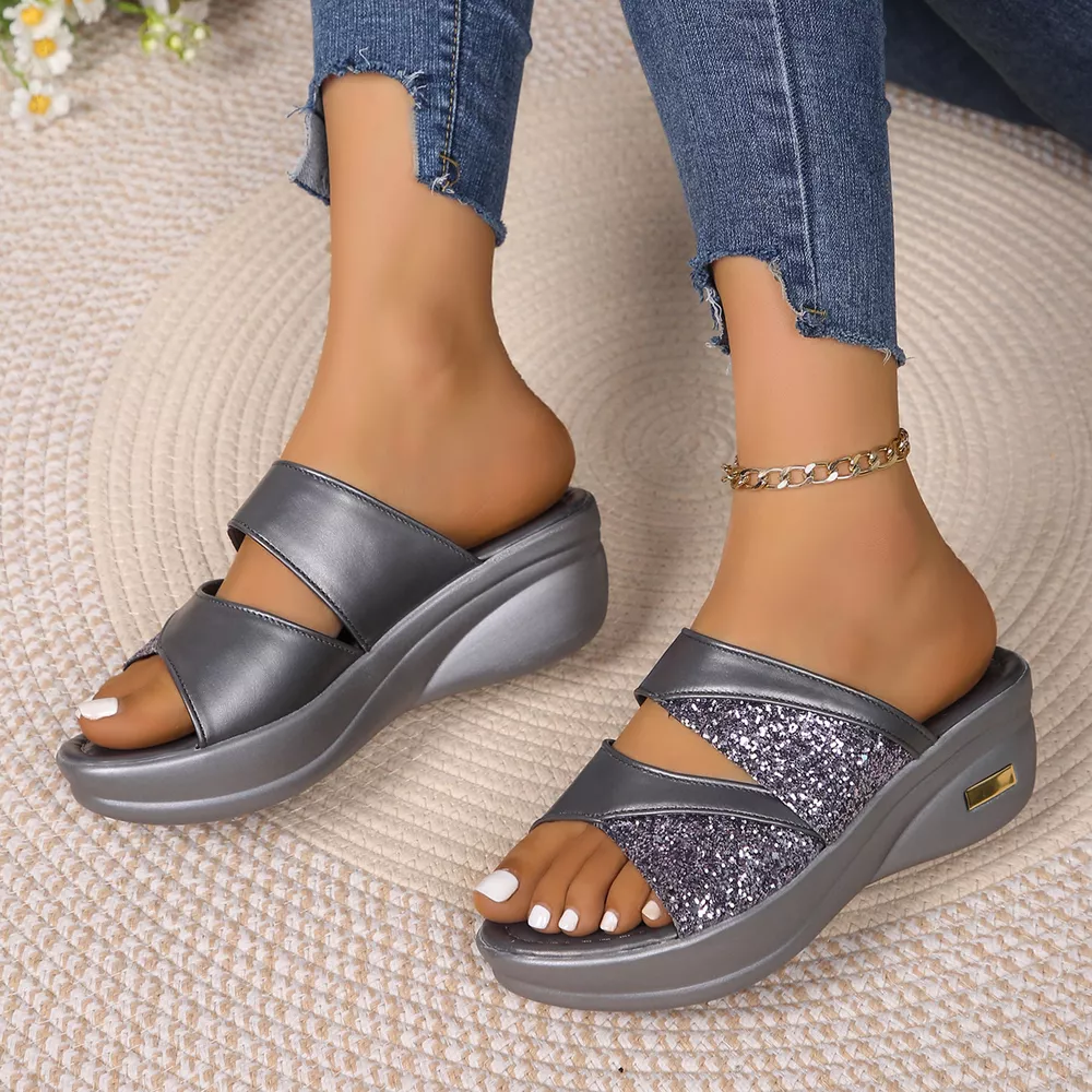 Open Toe Platform Wedge Sandals, image 6
