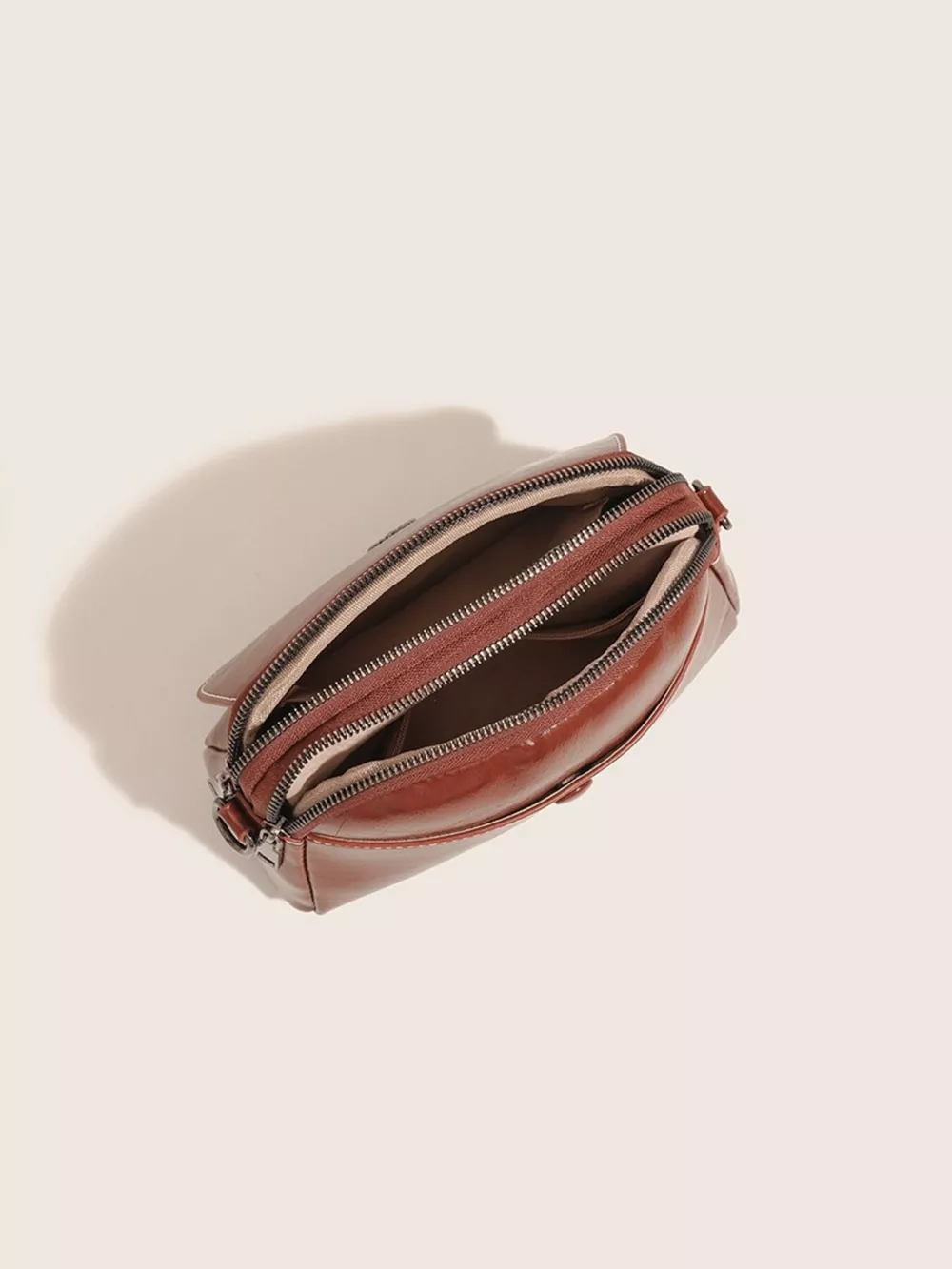 PU Leather Crossbody Bag with Metal Emblem Detail, image 11