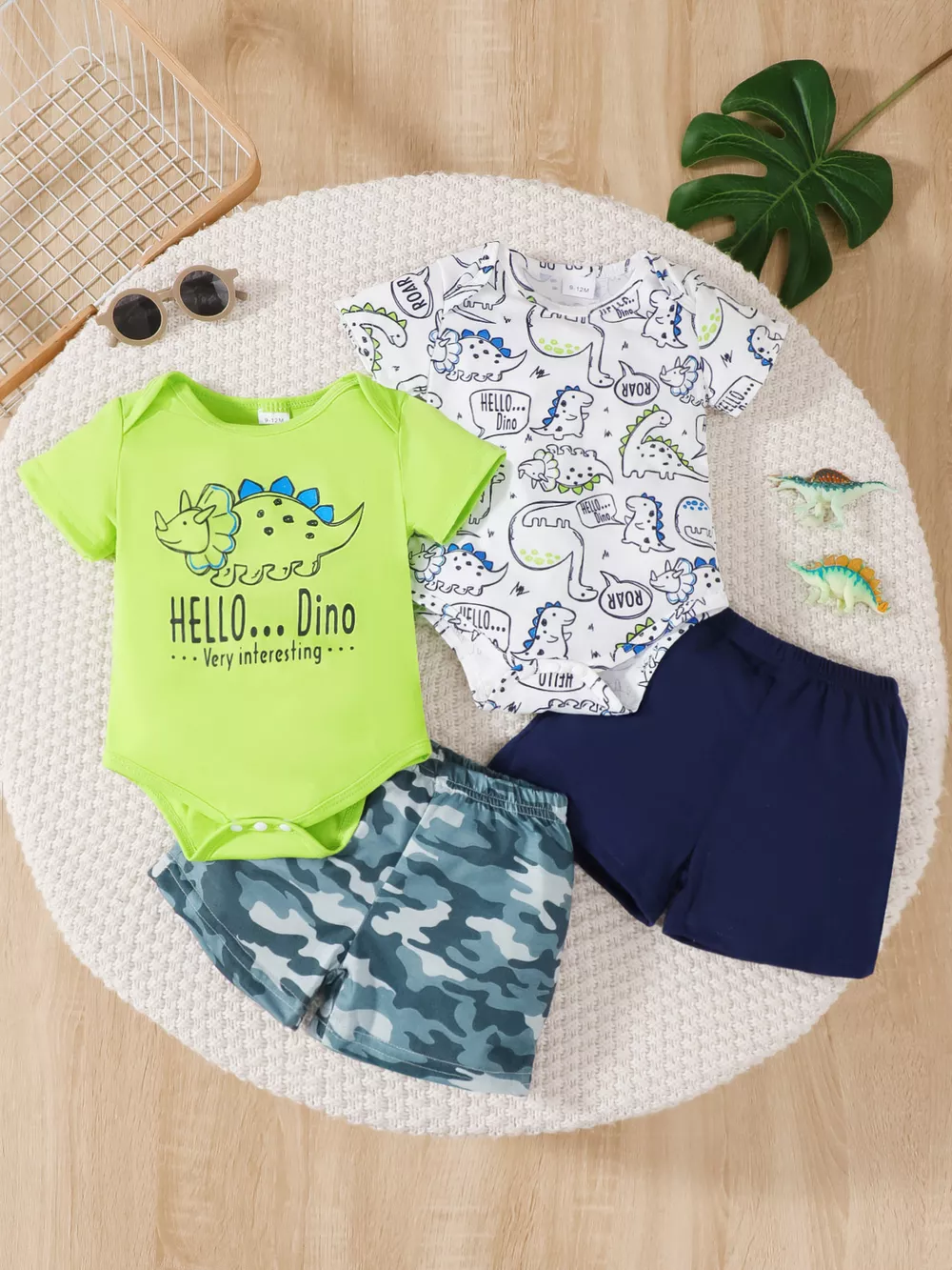 2 Piece Dino-Themed Baby Outfit Set, image 2