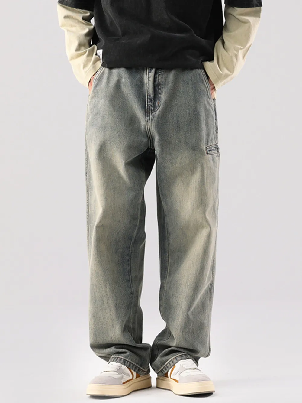 Men's Vintage Wash Relaxed Fit Jeans
