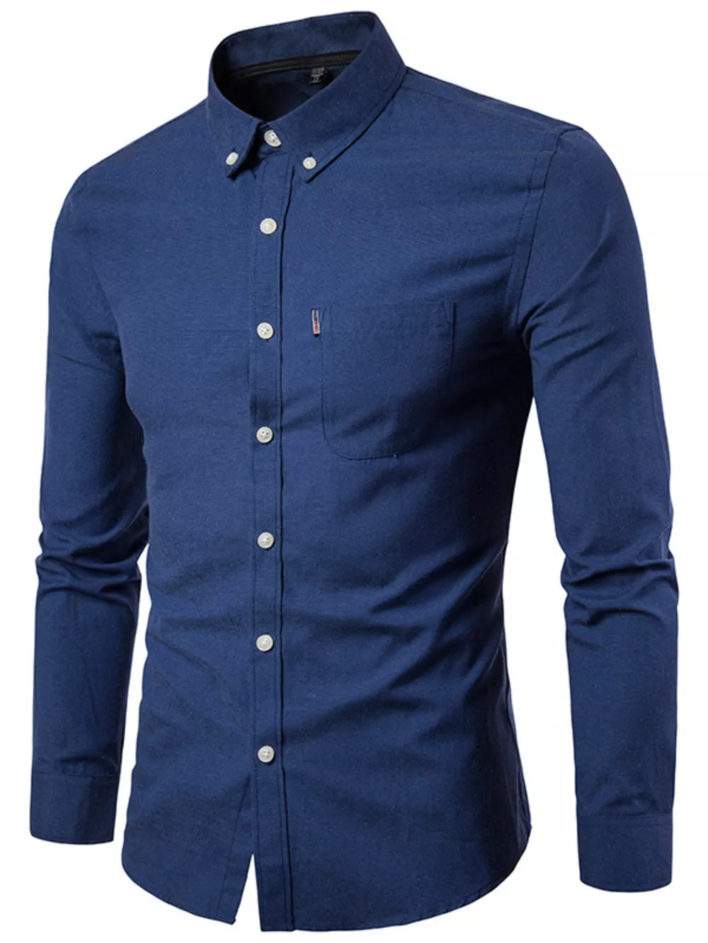 Men's Plus Size Slim Fit Long Sleeve Button-Down Shirt, image 2