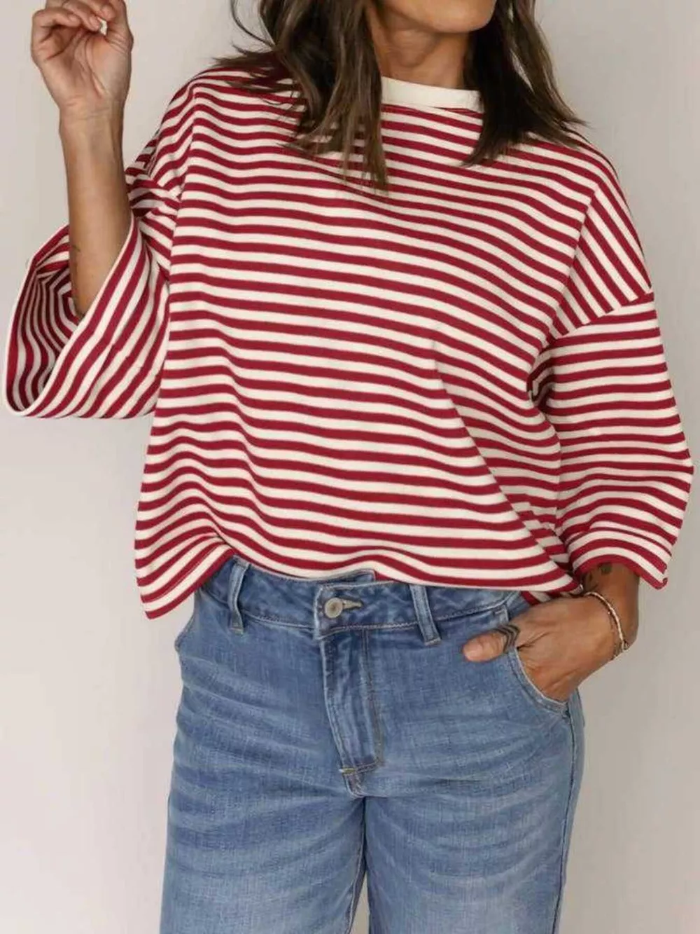 Striped Back Bow Tie T-Shirt, image 15