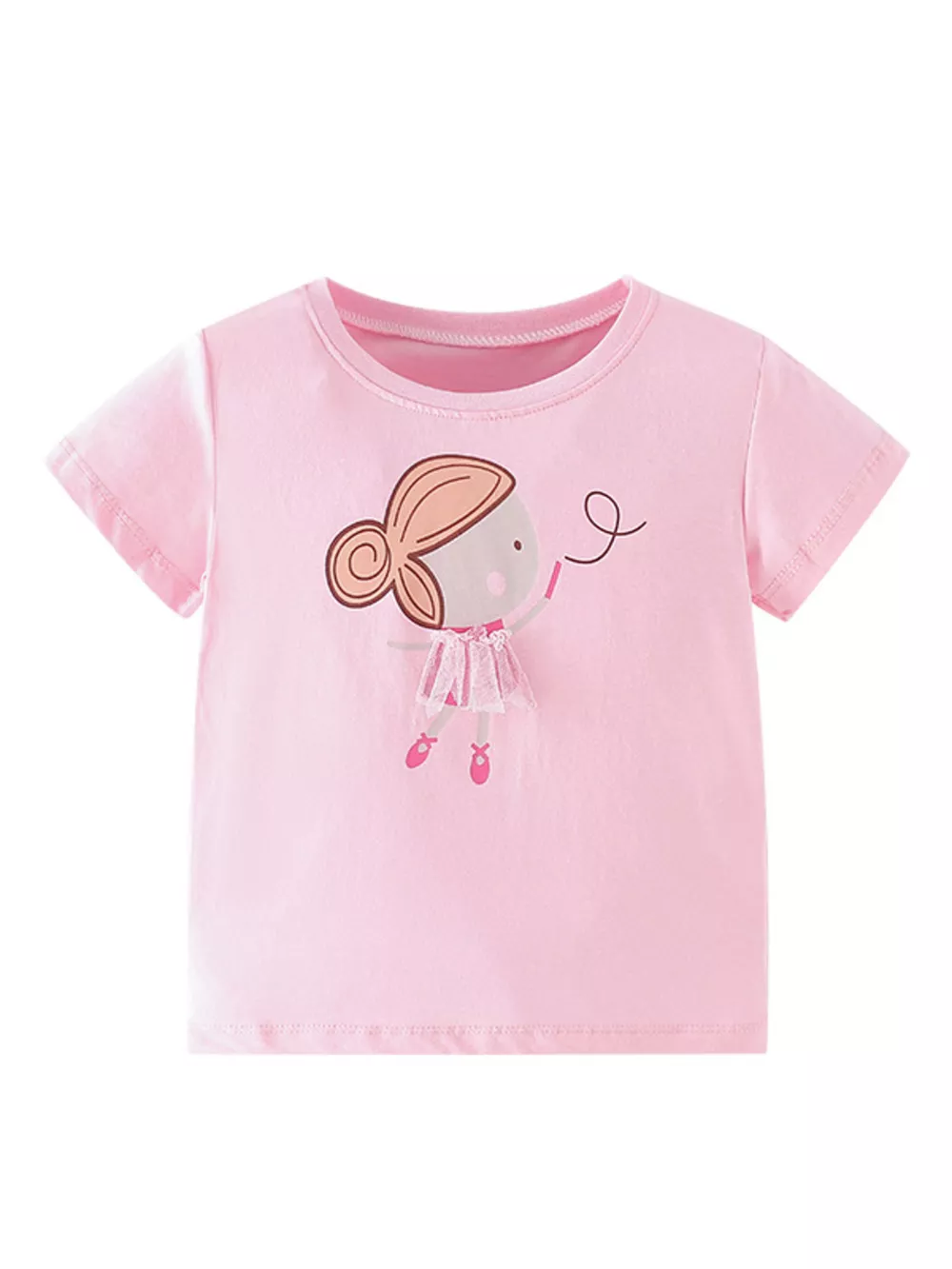Children's Ballerina Graphic Short Sleeve T-Shirt