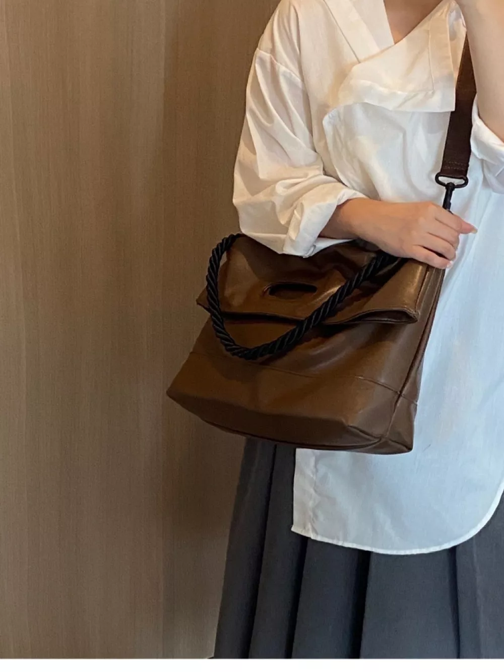 PU Leather Oversized Tote Bag, image 11