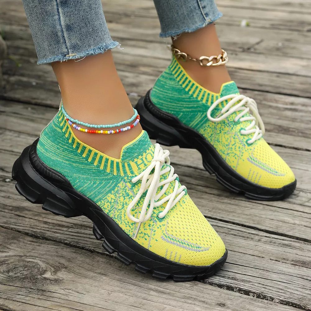 Round Toe Lace Up Sneakers, image 2