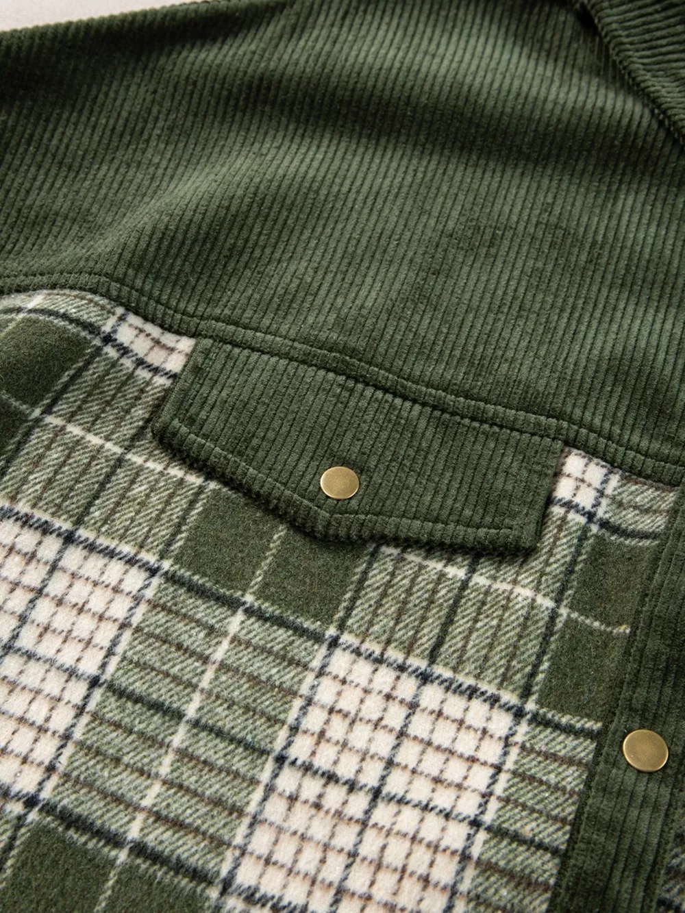 Plaid Button Up Long Sleeve Shacket, image 10