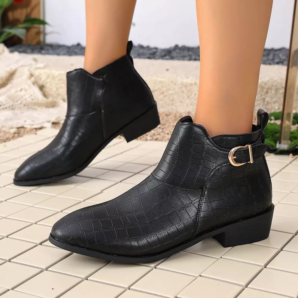 Point Toe Block Heels Boots, image 2