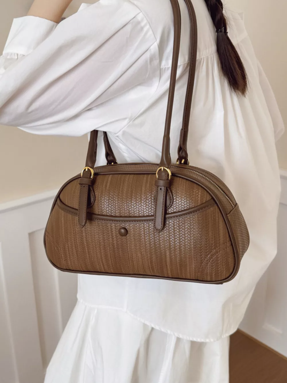Vintage Buckle Shoulder Bag, image 10