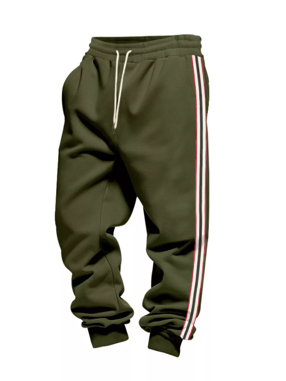 Men's Full Size Side-Striped Drawstring Joggers Plus Size, image 6