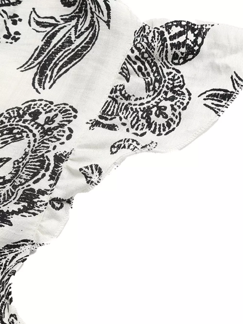 Printed Notched Ruffle Sleeve Maxi Dress, image 6