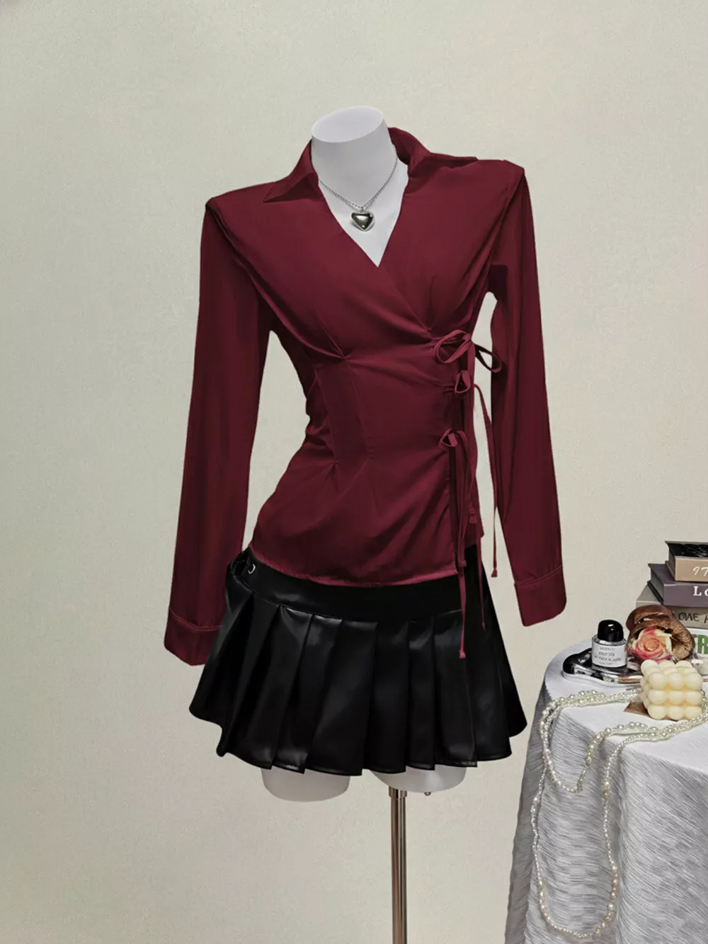 Side Tied Long Sleeve Shirt, image 6