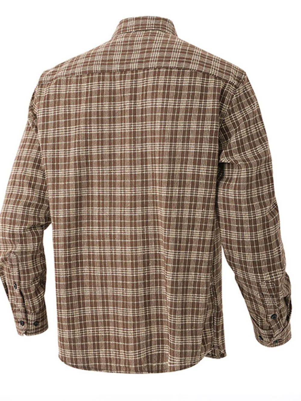 Men's Casual Plaid Long Sleeve Shirt, image 4